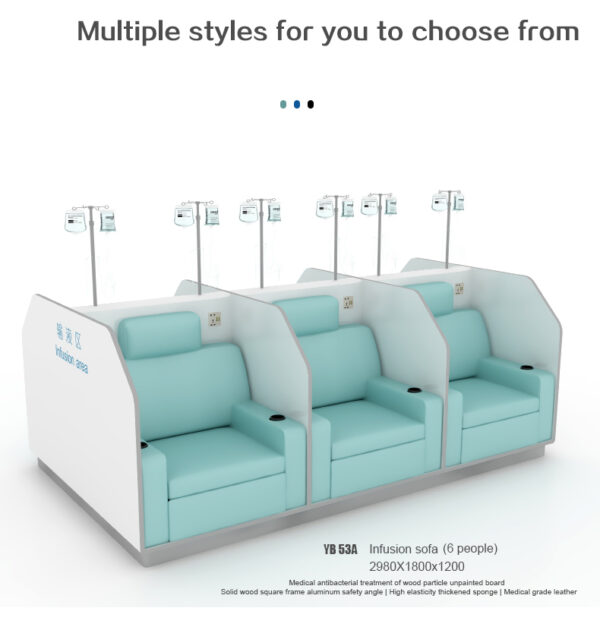 Infusion chair single， three-seater stainless steel drip chair，medical hospital clinic row chair，infusion sofa waiting chair