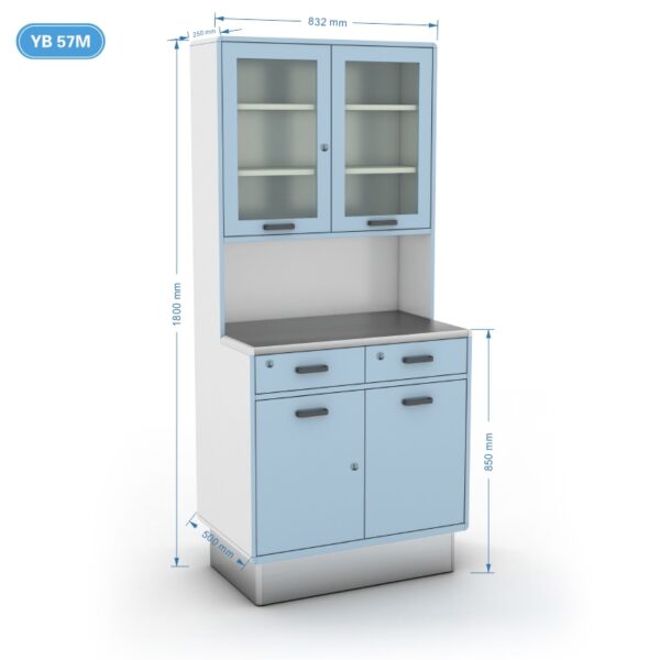 Western medicine cabinet， clinic medical pharmacy display cabinet， treatment room disposal table，hospital drug dispensing cabinet shelf - Image 3